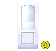 Дверь МДФ белая с матовым стеклом (90см)