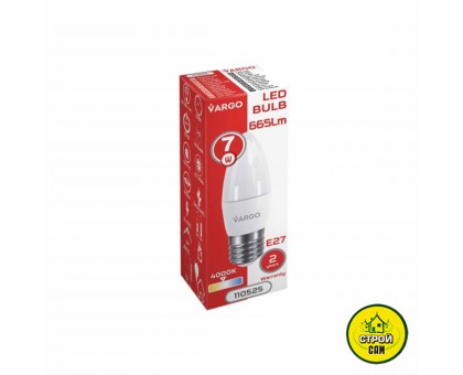 Лампа (7W) Е27 Vargo LED Свечка