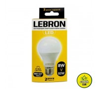 Лампа (8W) E27 Lebron LED 4100K