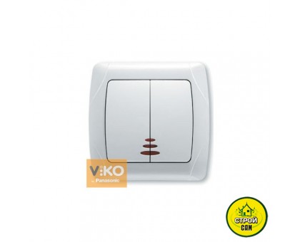 Выключатель Viko с подсветкой 2кл
