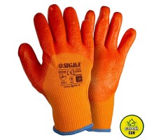Перчатки Sigma оранжевые утеплённые