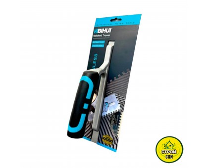 Гладилка нерж. зуб 3х3мм BIHUI (120х280мм)