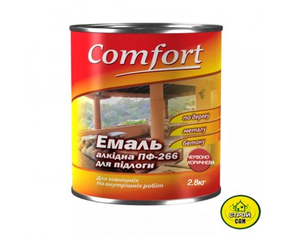 Эмаль Comfort  ПФ-266 Жёлто-коричневая (0,9кг)